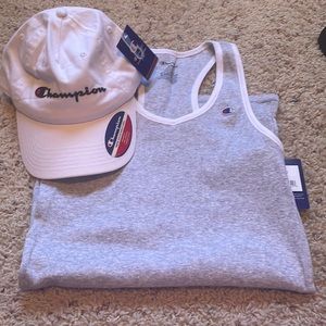 Champion tank and hat